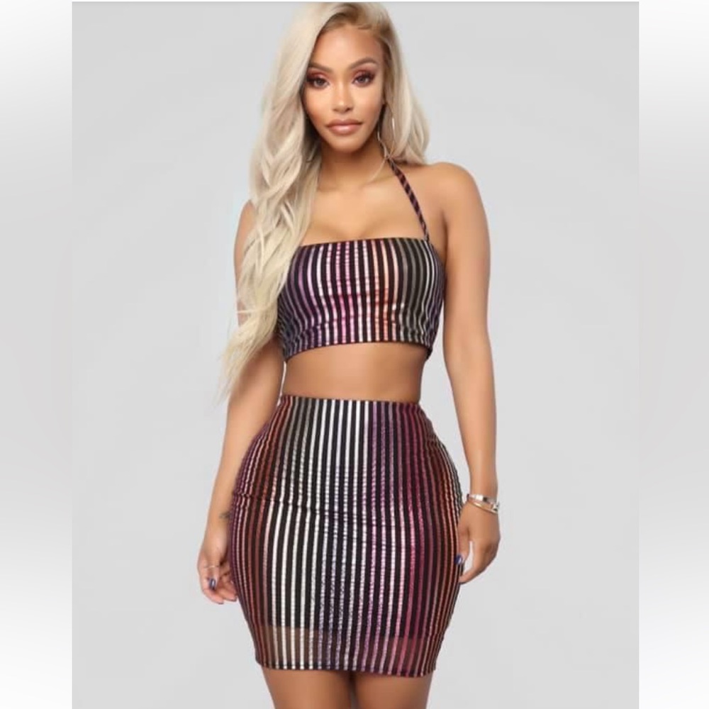 Metallic Halter Set